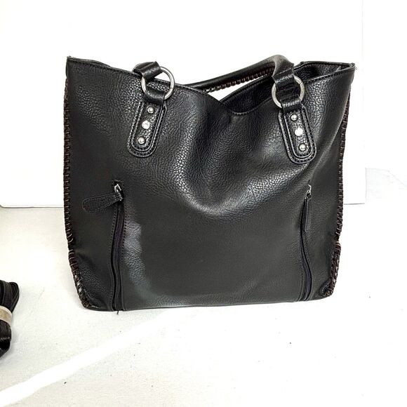 Blazin Roxx Concealed Carry Shoulder Bag Black Faux Leather Western Handbag - Picture 4 of 14